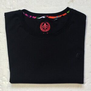 Au Noir Mens Black T-Shirt Sz 7 (3XL) Short Sleeve Mercerised Pima Cotton Logo